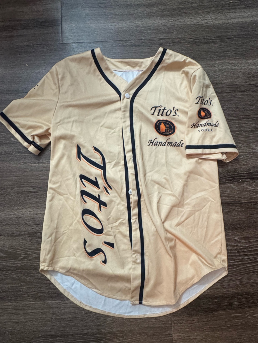 Tito's Handmade Vodka Beige Baseball Jersey